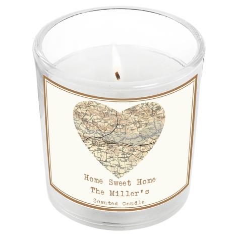 Personalised 1896 - 1904 New Map Heart Scented Jar Candle  £11.69