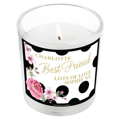 Personalised Floral Dot Scented Jar Candle  £8.99