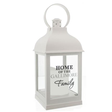 Personalised The Family White Lantern  £15.29