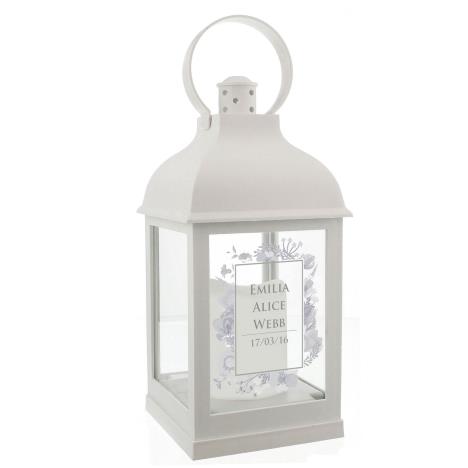 Personalised Soft Watercolour White Lantern  £15.29