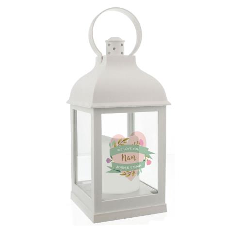 Personalised Floral White Lantern  £15.29