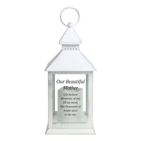 Personalised Memorial White Lantern  £15.29