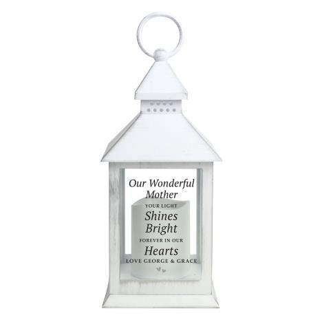 Personalised Your Light Shines Bright White Lantern  £15.29