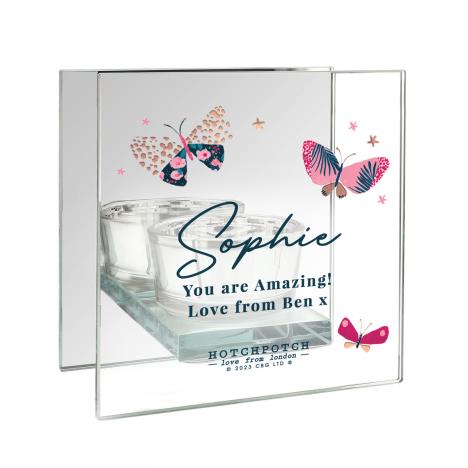 Personalised Hotchpotch Butterfly Mirrored Glass Tea Light Holder  £14.39