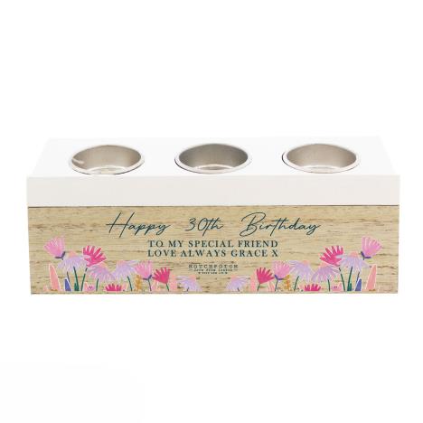 Personalised Hotchpotch Wild Flower Triple Tea Light Box  £15.29