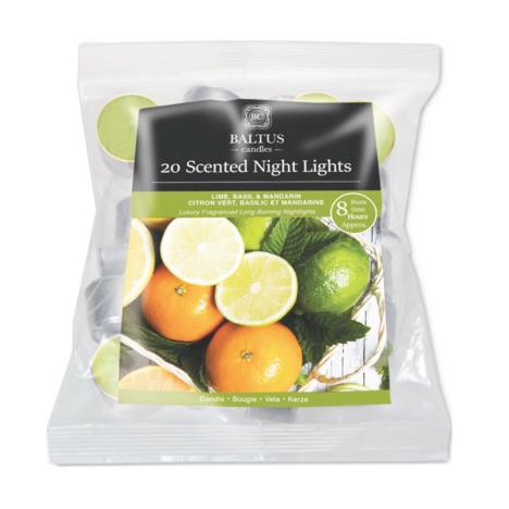 Baltus Lime Basil & Mandarin 8 Hour Long Burn Tealights (Pack of 20)  £3.59