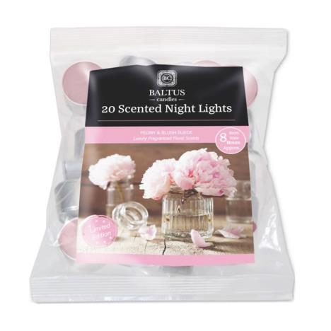 Baltus Peony & Blush Suede 8 Hour Long Burn Tealights (Pack of 20)  £3.59