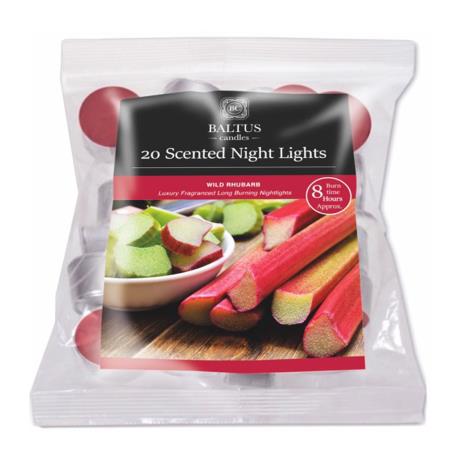 Baltus Wild Rhubarb 8 Hour Long Burn Tealights (Pack of 20)  £3.59