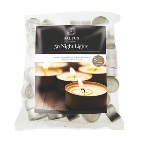 Baltus 8 Hour Long Burn White Tealights (Pack of 50)  £6.29