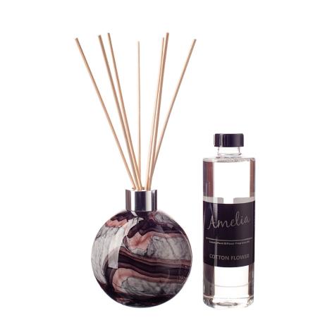 Amelia Art Glass Midnight Storm Reed Diffuser Gift Set   £35.99