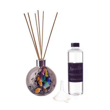 Amelia Art Glass Greyferno Reed Diffuser Gift Set   £35.99