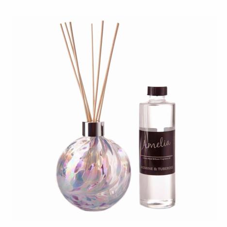 Amelia Art Glass Pink & Blue Reed Diffuser Gift Set   £35.99