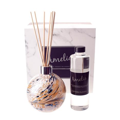 Amelia Art Glass White Nude & Gold Reed Diffuser Gift Set   £35.99