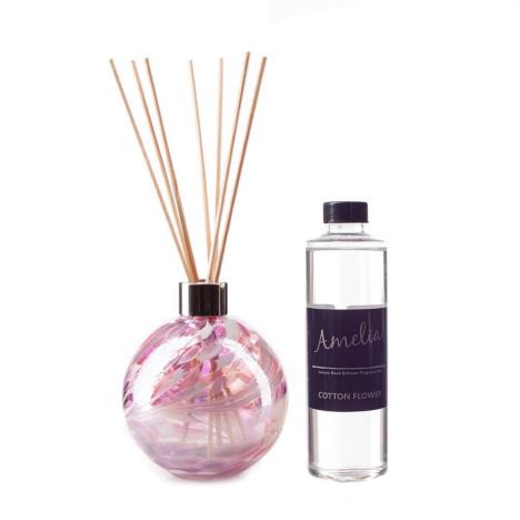 Amelia Art Glass White, Pink & Violet. Reed Diffuser Gift Set   £35.99