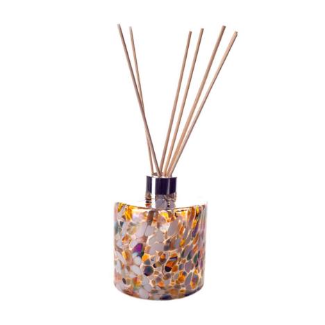 Amelia Art Glass Gold, Brown & White Iridescence Cylinder Reed Diffuser  £14.84