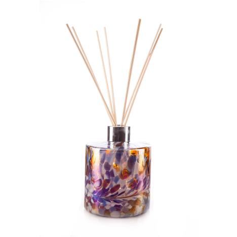 Amelia Art Glass White, Blue & Red Cylinder Reed Diffuser (Natural)  £14.84