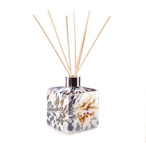 Amelia Art Glass  Black & White Iridescence Square Reed Diffuser  £15.29