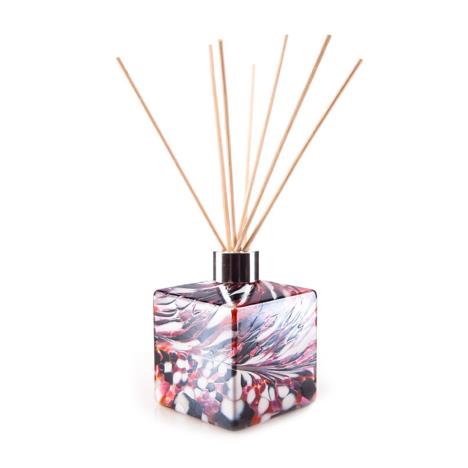 Amelia Art Glass Red, Black & White Iridescence Square Reed Diffuser  £15.29