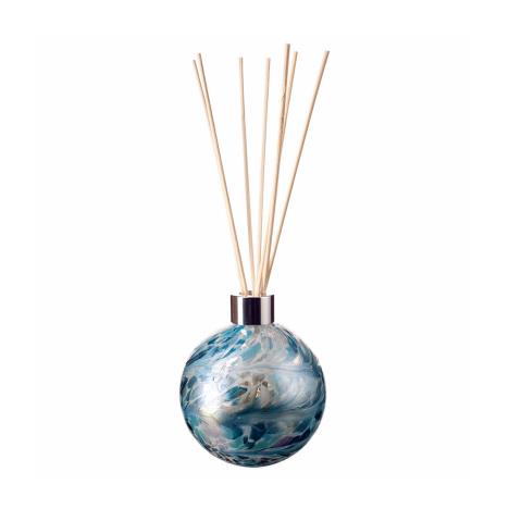 Amelia Art Glass Turquoise & White Crackle Sphere Reed Diffuser (Natural)  £15.74