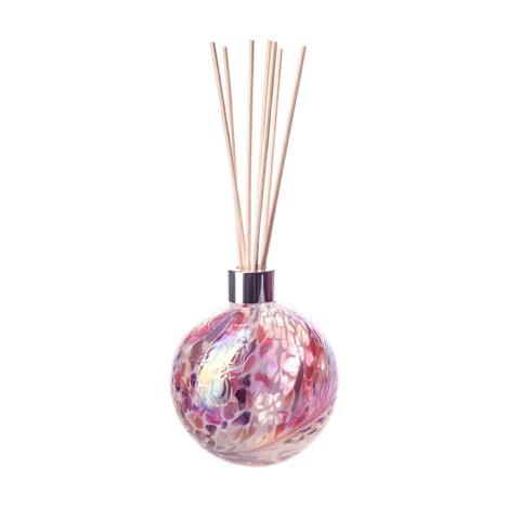 Amelia Art Glass White, Pink & Violet Crackled Sphere Reed Diffuser  £15.74