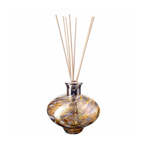 Amelia Art Glass Gold, Black & White Oval Reed Diffuser (Natural)  £17.99