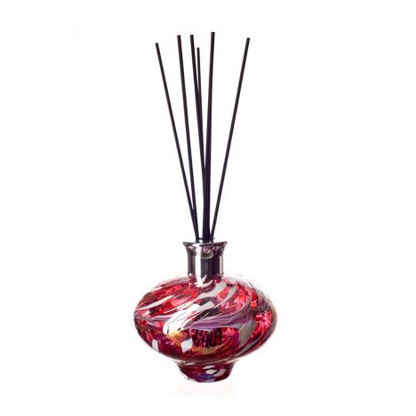 Amelia Art Glass Red, Pink & White Oval Reed Diffuser  £17.99