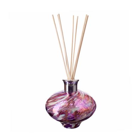 Amelia Art Glass Violet & White Oval Reed Diffuser (Natural)  £17.99