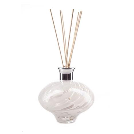 Amelia Art Glass Pearl White Oval Reed Diffuser  £17.99