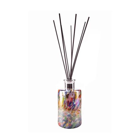 Amelia Art Glass Multi-Coloured Tall Cylinder Reed Diffuser (Black)  £18.89