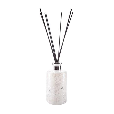 Amelia Art Glass White Iridescent Iridescence Tall Cylinder Reed Diffuser  £18.89