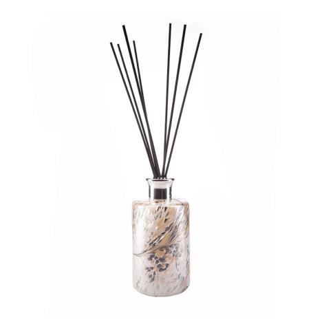 Amelia Art Glass White, Nude And Gold Tall Cylinder Reed Diffuser  £18.89