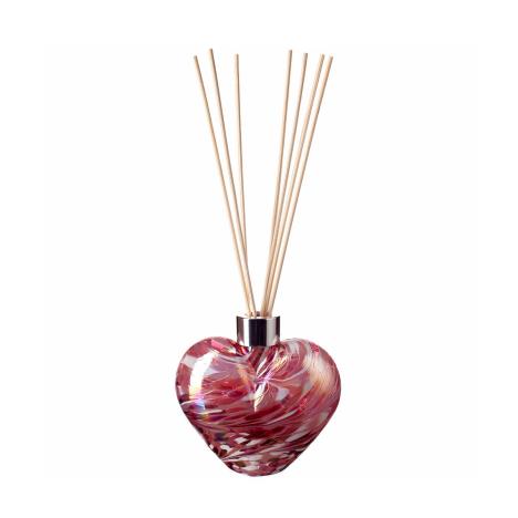 Amelia Art Glass Pink & White Heart Reed Diffuser (Natural)  £15.74