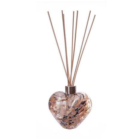 Amelia Art Glass White, Nude & Gold Heart Reed Diffuser  £15.74