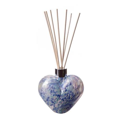 Amelia Art Glass White, Sage And Baby Blue. Heart Reed Diffuser  £15.74