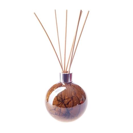 Amelia Art Glass Dark Brown Marble Sphere Reed Diffuser  £13.91