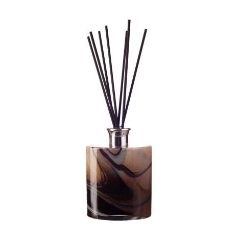 Amelia Art Glass Earth Stone Large Ellipse Cylinder Reed Diffuser (Black)  £19.34