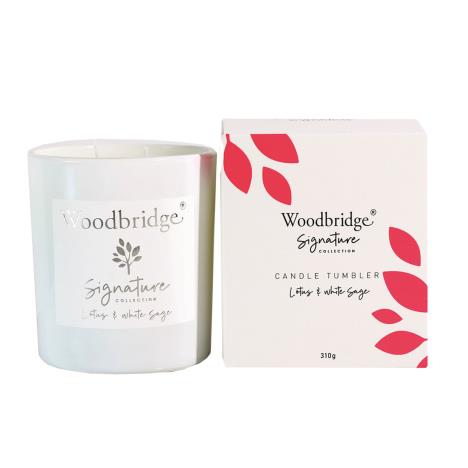 Woodbridge Lotus & White Sage 2 Wick Boxed Tumbler Candle  £11.69