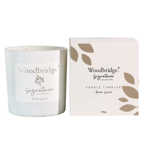 Woodbridge Pure Linen 2 Wick Boxed Tumbler Candle  £11.69