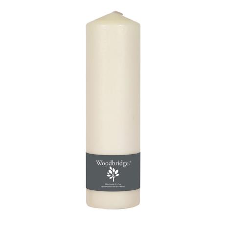 Woodbridge Ivory Pillar Candle 25cm  £4.49