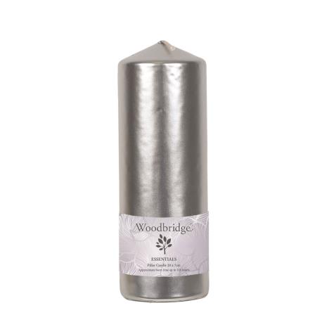 Woodbridge Siler Metallic Pillar Candle 20cm x 7cm  £5.84