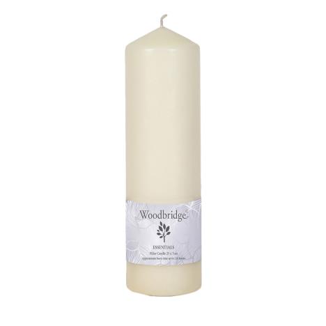 Woodbridge Ivory Pillar Candle 25cm x 7cm  £5.84