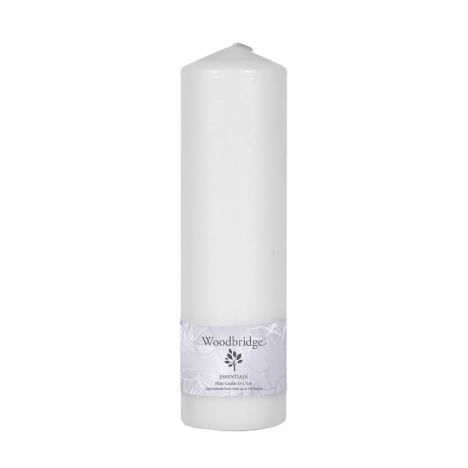 Woodbridge White Pillar Candle 25cm x 7cm  £5.84