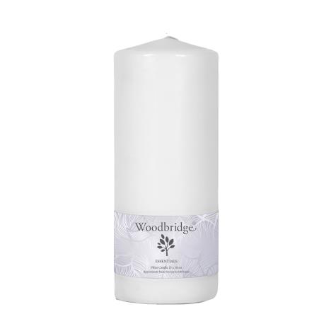 Woodbridge White Pillar Candle 25cm x 10cm  £10.79