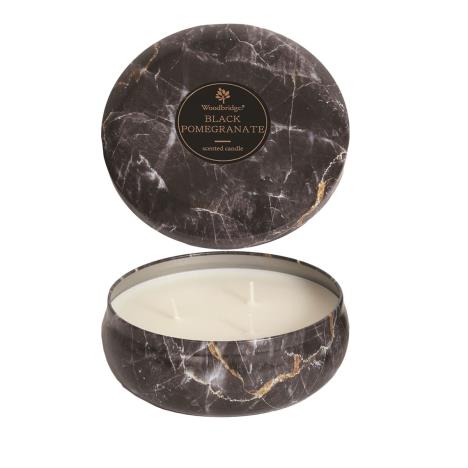 Woodbridge Black Pomegranate Marble Effect Candle  £13.49