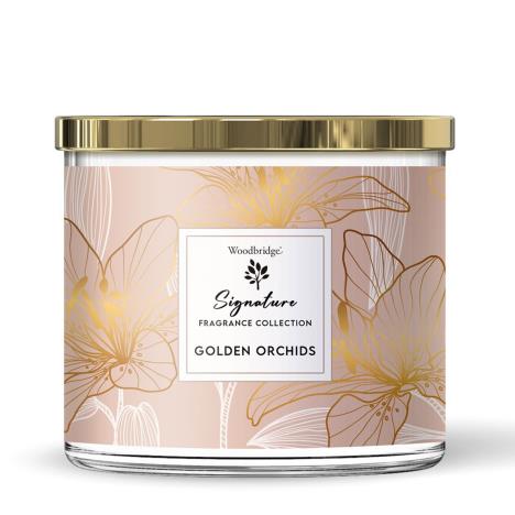 Woodbridge Golden Orchids Tumbler Jar Candle  £13.49