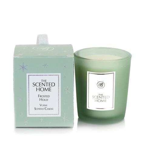 Ashleigh & Burwood Frosted Holly Filled Votive Candle  £6.74